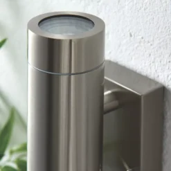 LAP Bronx Outdoor Up & Down Wall Light With PIR Sensor Stainless Steel -Fashion Lamps 6213R A6