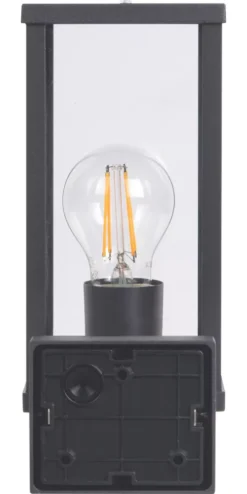 Luceco Outdoor LED Arm-Hung Decorative Wall Lantern Slate Grey 7W 810lm -Fashion Lamps 632PV A3