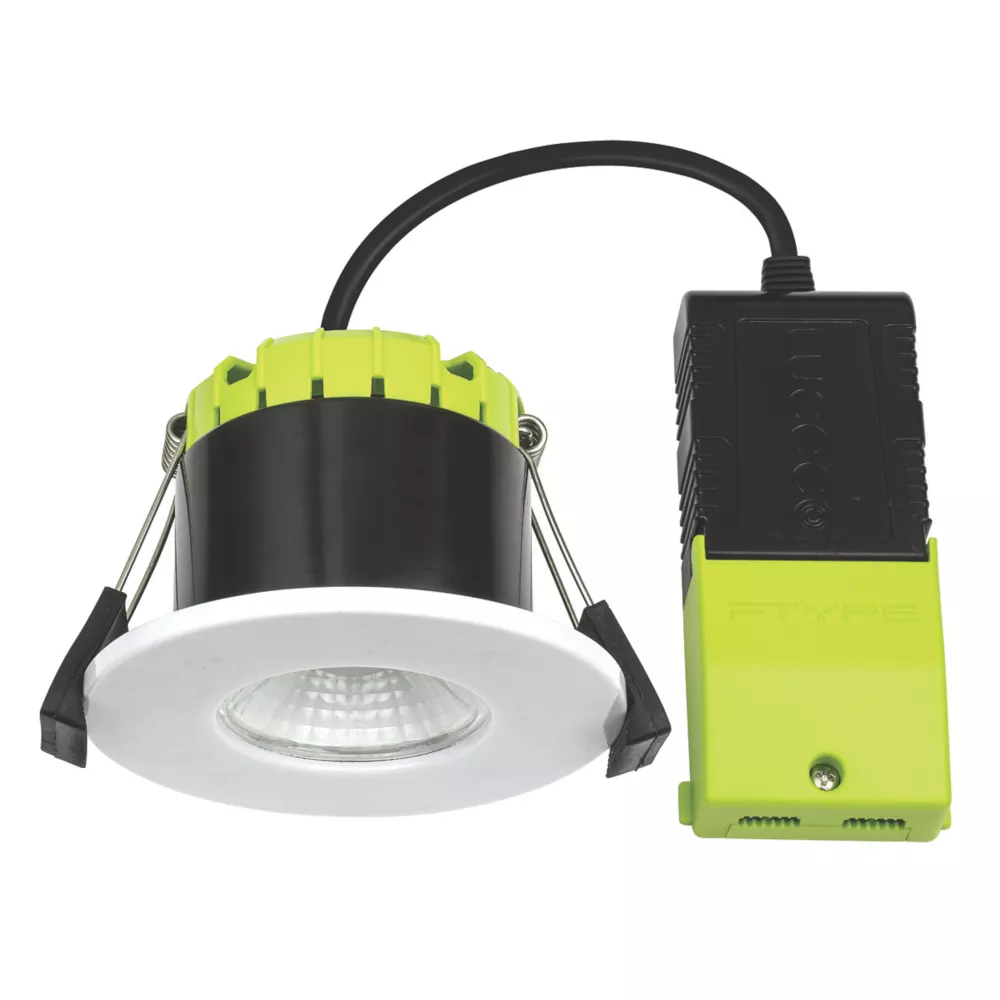 Luceco FType Fixed Fire Rated LED Downlight Matt White 4W 400lm 2 Luceco FType Fixed Fire Rated LED Downlight Matt White 4W 400lm - Image 2
