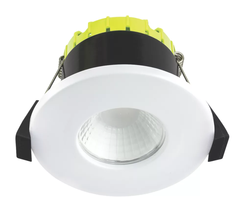 Luceco FType Fixed Fire Rated LED Downlight Matt White 4W 400lm 1 Luceco FType Fixed Fire Rated LED Downlight Matt White 4W 400lm