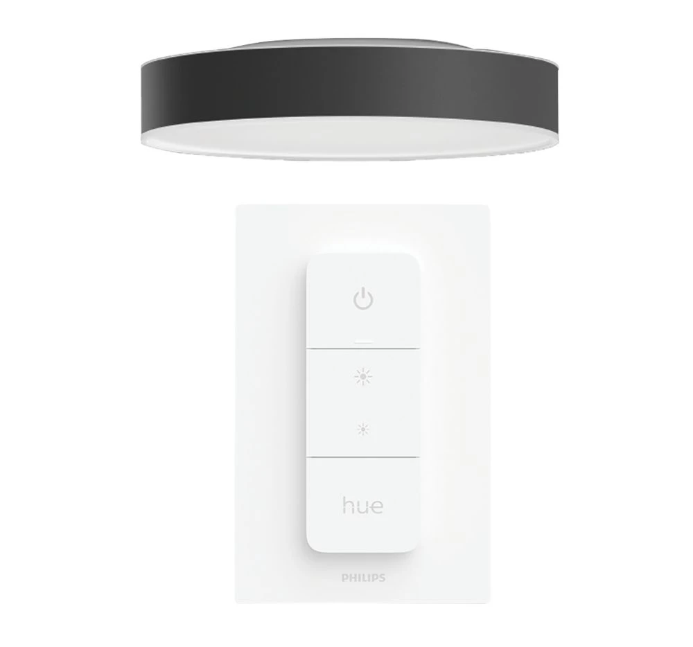 Philips Hue Ambiance Enrave LED Ceiling Light Black 9.6W 950-1220lm 1 Philips Hue Ambiance Enrave LED Ceiling Light Black 9.6W 950-1220lm