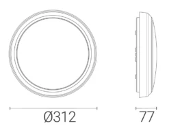 4lite LED Smart Wall/Ceiling Light Graphite 13W 929lm -Fashion Lamps 647KK A3