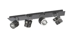 Inlight PEDRO Rectangular 4-Light Spotlight Black Chrome