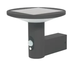 4lite Outdoor LED Solar Wall Light With PIR Sensor Graphite 210lm