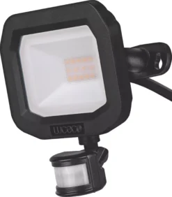 Luceco Castra Outdoor LED Floodlight With PIR Sensor Black 10W 1200lm