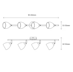 Quay Design Blair LED Bar Spotlight Chrome 10W 200lm 16 Quay Design Blair LED Bar Spotlight Chrome 10W 200lm -Fashion Lamps 679VG A7