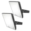4lite Outdoor LED Floodlight With PIR Sensor Black 20W 1581lm 2 Pack
