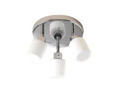 Essentials Luxor Cylinder 3-Light Bathroom Spotlight Chrome / White