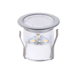 LAP Coldstrip 30mm Outdoor LED Recessed Deck Light Kit Brushed Chrome 4.4W 10 X 19.5lm 10 Pack -Fashion Lamps 7258X A3