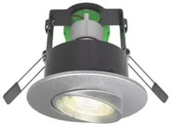 4lite WiZ Connected Adjustable Fire Rated LED Smart Downlight Satin Chrome 4.9W 345lm
