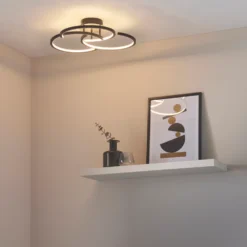 Quay Design Cooper LED Semi-Flush Light Matt Black 20W 1250lm -Fashion Lamps 735VG A6