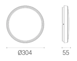 4lite LED Wall/Ceiling Light White 18W 1847lm -Fashion Lamps 740KK A4