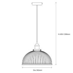 Quay Design Haze Industrial Pendant Bright Nickel -Fashion Lamps 741VG A7