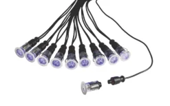 Saxby Ikon Pro 25mm Outdoor LED Deck Light Kit Polished Stainless Steel 7.5W 10 X 1.2lm 10 Pack