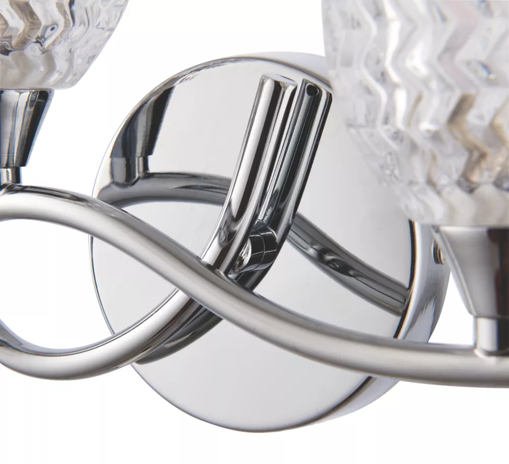 Quay Design Isabella LED Twin Wall Light Chrome 2.5W 200lm 5 Quay Design Isabella LED Twin Wall Light Chrome 2.5W 200lm - Image 5
