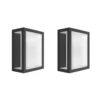 Philips Hue Impress Outdoor LED Wall Light Black 8W 710-1180lm 2Pk