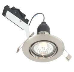 LAP Adjustable Mains Voltage Downlight Brushed Chrome
