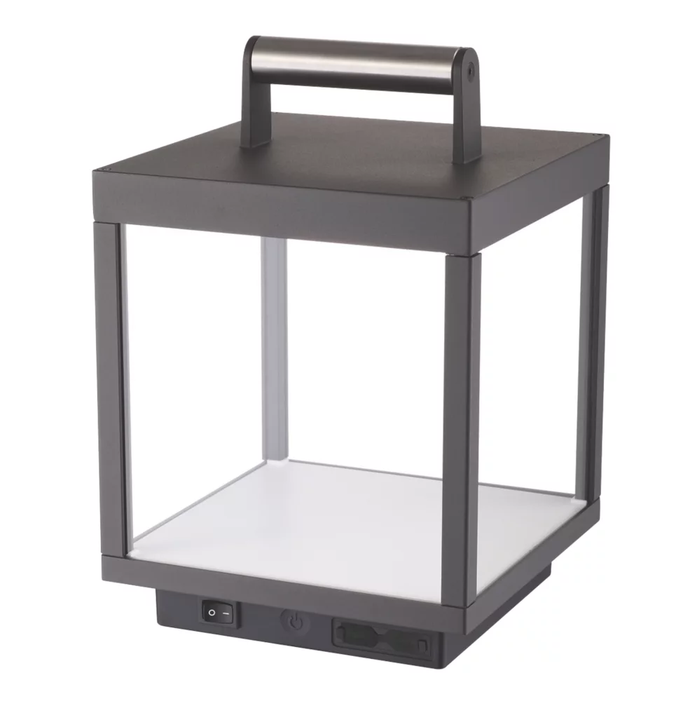 4lite Rechargeable LED Portable Lantern With Power Bank Black 353lm 1 4lite Rechargeable LED Portable Lantern With Power Bank Black 353lm