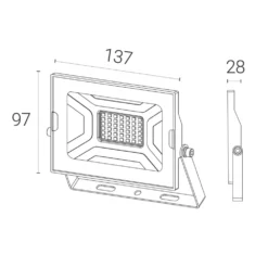 4lite Outdoor LED Floodlight Black 30W 2550lm 7 4lite Outdoor LED Floodlight Black 30W 2550lm -Fashion Lamps 817KK A3