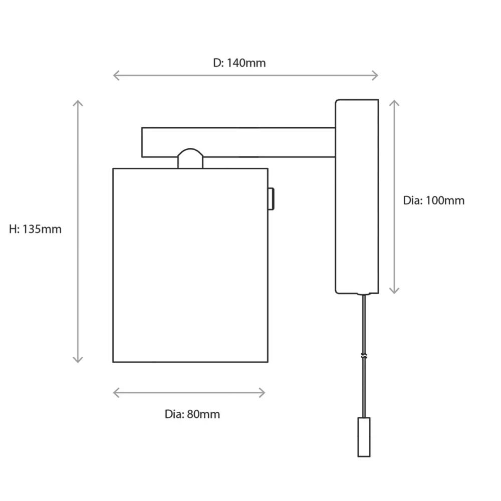 Quay Design Ava LED Bathroom Wall Light Chrome 2.5W 200lm 8 Quay Design Ava LED Bathroom Wall Light Chrome 2.5W 200lm - Image 8