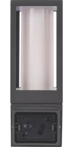 Luceco Azurar Outdoor Decorative External Wall Light With PIR Sensor Slate Grey -Fashion Lamps 822PV A3