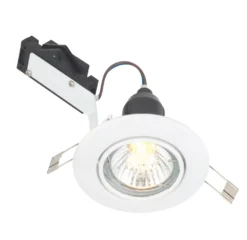 LAP Adjustable Mains Voltage Downlight Gloss White