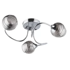 Quay Design Leonie LED 3-Light Semi-Flush Ceiling Light Chrome 6W 200lm -Fashion Lamps 837VH A3