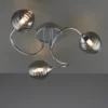 Quay Design Leonie LED 3-Light Semi-Flush Ceiling Light Chrome 6W 200lm