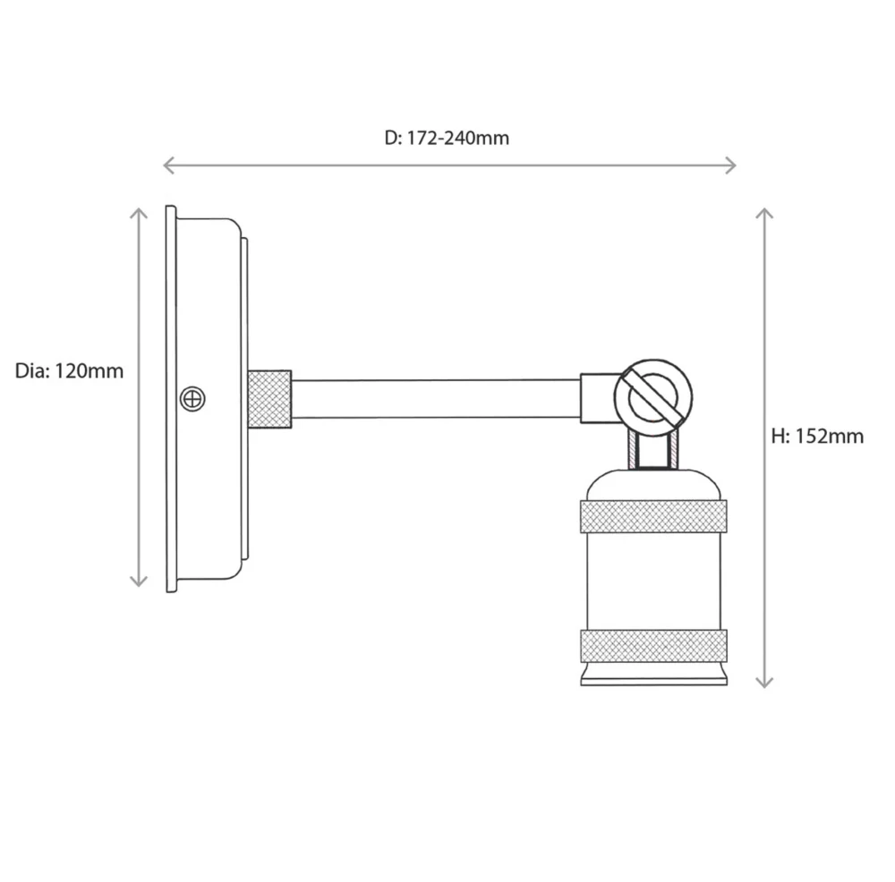 Quay Design Stafford LED Wall Light Aged Pewter 2W 210lm 8 Quay Design Stafford LED Wall Light Aged Pewter 2W 210lm - Image 8