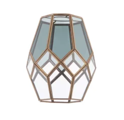 Quay Design Thames Antique Brass Metal & Glass Cage Pendant Shade -Fashion Lamps 843VG A5