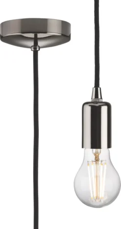 Knightsbridge 8270LBN Contemporary Long Pendant Black Nickel