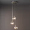 Quay Design Willow 3-Light Cluster Pendant Bright Nickel