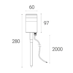 4lite Marinus Outdoor IP44 Spike Light Stainless Steel -Fashion Lamps 867KK A4