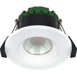 Luceco FType Compact Fixed Cylinder Fire Rated LED Downlight White 6W 470lm