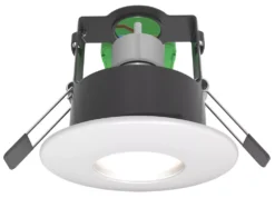 4lite WiZ Connected Fixed Fire Rated LED Smart Downlight Matt White 4.9W 345lm