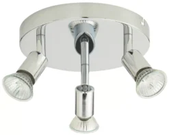 Essentials Sasha Round 3-Light Spotlight Chrome