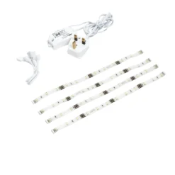 LAP Izo Flex 295mm LED Cabinet Striplight 4 X 1W 4 X 60lm 4 Pack