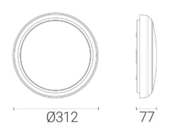 4lite LED Wall/Ceiling Light With Microwave Sensor Chrome 13W 1100lm 7 4lite LED Wall/Ceiling Light With Microwave Sensor Chrome 13W 1100lm -Fashion Lamps 920KK A3