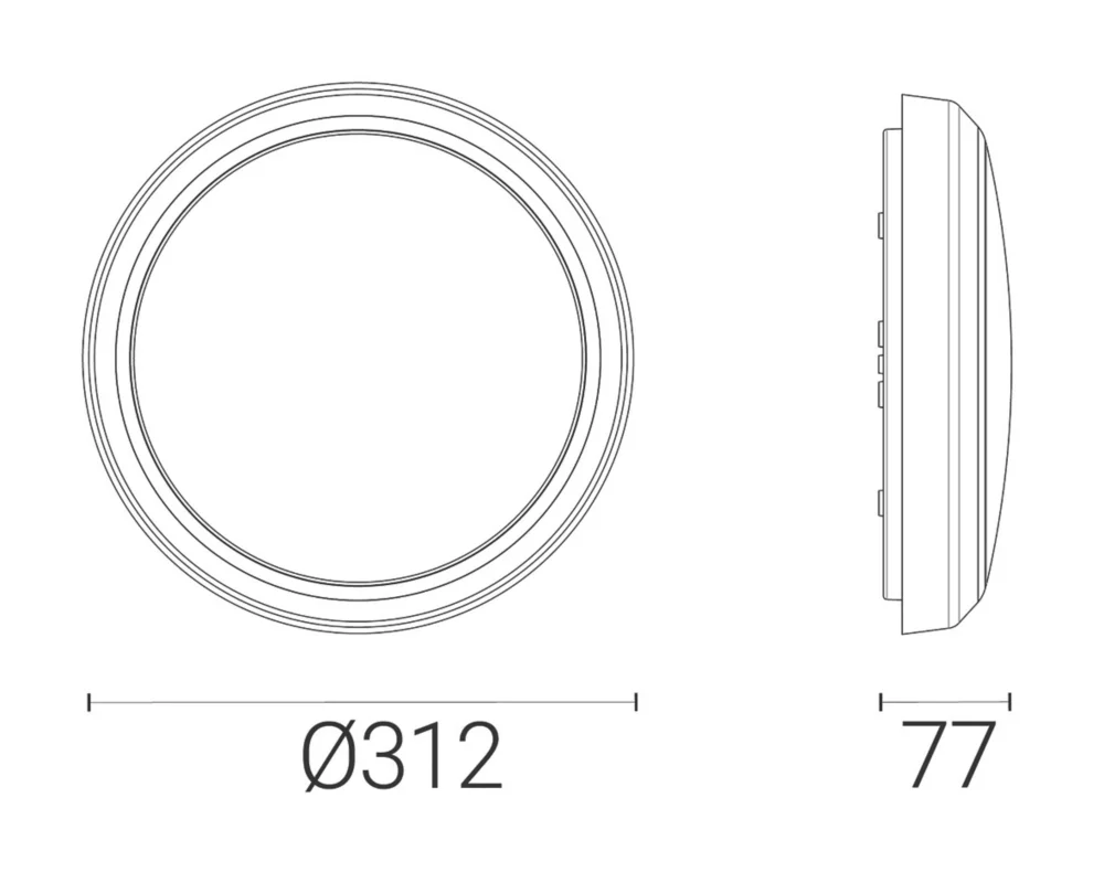 4lite LED Wall/Ceiling Light With Microwave Sensor Chrome 13W 1100lm 4 4lite LED Wall/Ceiling Light With Microwave Sensor Chrome 13W 1100lm - Image 4