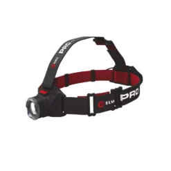 Elwis Rechargeable LED Head Torch Black & Red 420lm