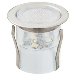 LAP Coldstrip 30mm Outdoor Blue LED Recessed Deck Light Kit Brushed Chrome 4.4W 10 Pack -Fashion Lamps 9287X A2