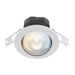 Calex SMD 220-240V 2700-6500K Adjustable Tilting Head LED Smart Downlight With Variable White Light White 4.9W 345lm