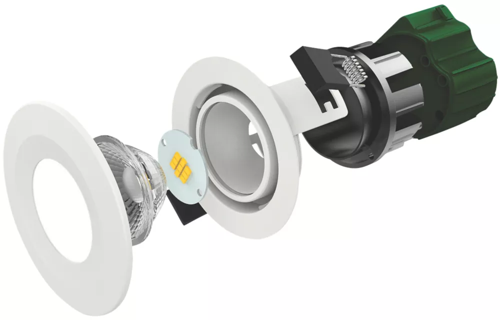 Luceco FType EFT60W Colour Change Fixed Fire Rated LED Downlight White 6W 600lm 4 Luceco FType EFT60W Colour Change Fixed Fire Rated LED Downlight White 6W 600lm - Image 4