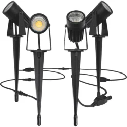 Luceco Outdoor LED Garden Spike Light Black 4x3W 4x200lm 4 Pack