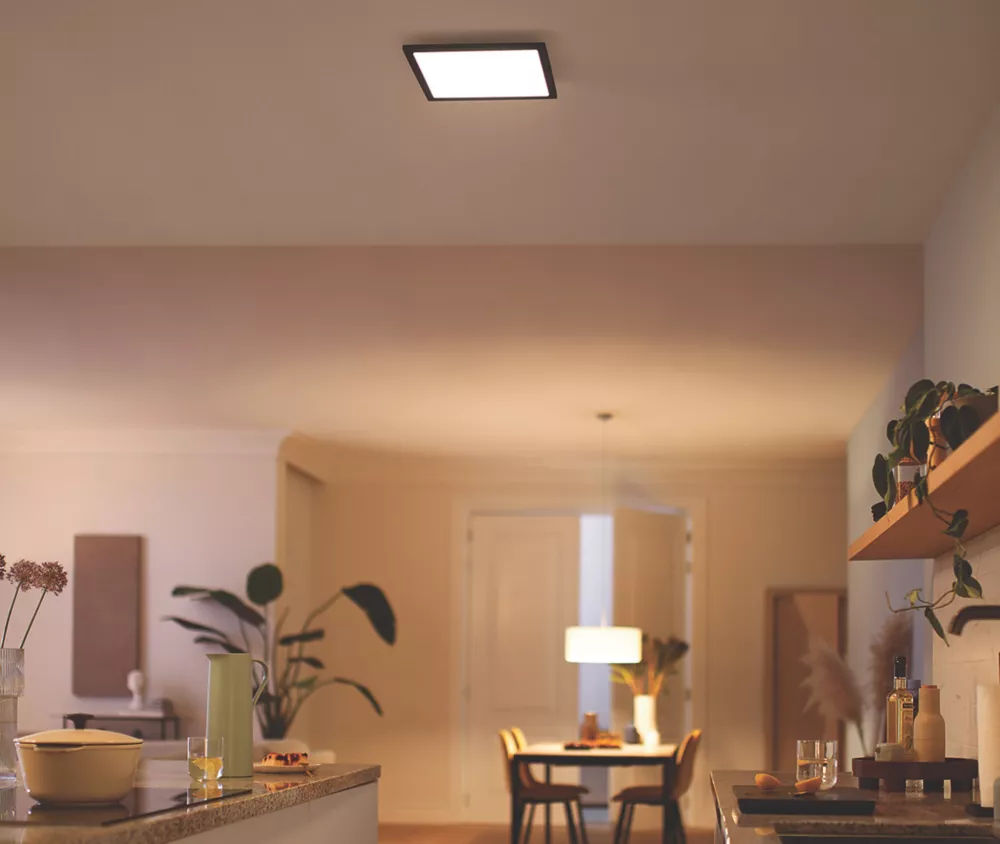 Philips SceneSwitch LED Panel Ceiling Light Black 12W 1100lm 2 Philips SceneSwitch LED Panel Ceiling Light Black 12W 1100lm - Image 2