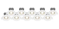 LAP Fixed LED Downlights White 4.5W 420lm 10 Pack