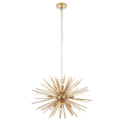 Quay Design Peacock LED 9-Light Ceiling Light Satin Brushed Gold 18W 200lm -Fashion Lamps 956VH A3