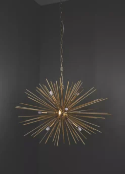 Quay Design Peacock LED 9-Light Ceiling Light Satin Brushed Gold 18W 200lm -Fashion Lamps 956VH A4