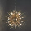 Quay Design Peacock LED 9-Light Ceiling Light Satin Brushed Gold 18W 200lm