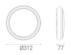 4lite Indoor Maintained Emergency Round LED Wall/Ceiling Light Graphite 13W 1100lm 7 4lite Indoor Maintained Emergency Round LED Wall/Ceiling Light Graphite 13W 1100lm -Fashion Lamps 958RR A3